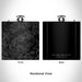 Rendered View of Old Rag Mountain Virginia Map Engraving on 6oz Stainless Steel Flask in Black