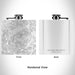Rendered View of Old Rag Mountain Virginia Map Engraving on 6oz Stainless Steel Flask in White
