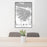 24x36 Olympic National Park Map Print Portrait Orientation in Classic Style Behind 2 Chairs Table and Potted Plant
