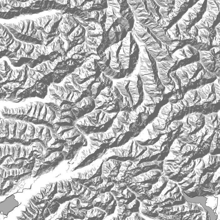 Olympic National Park Map Print in Classic Style Zoomed In Close Up Showing Details