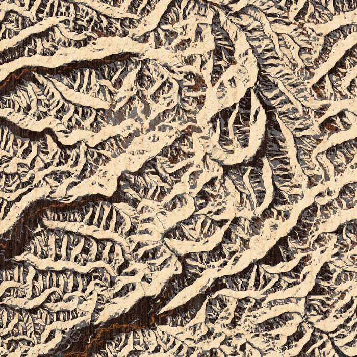 Olympic National Park Map Print in Ember Style Zoomed In Close Up Showing Details