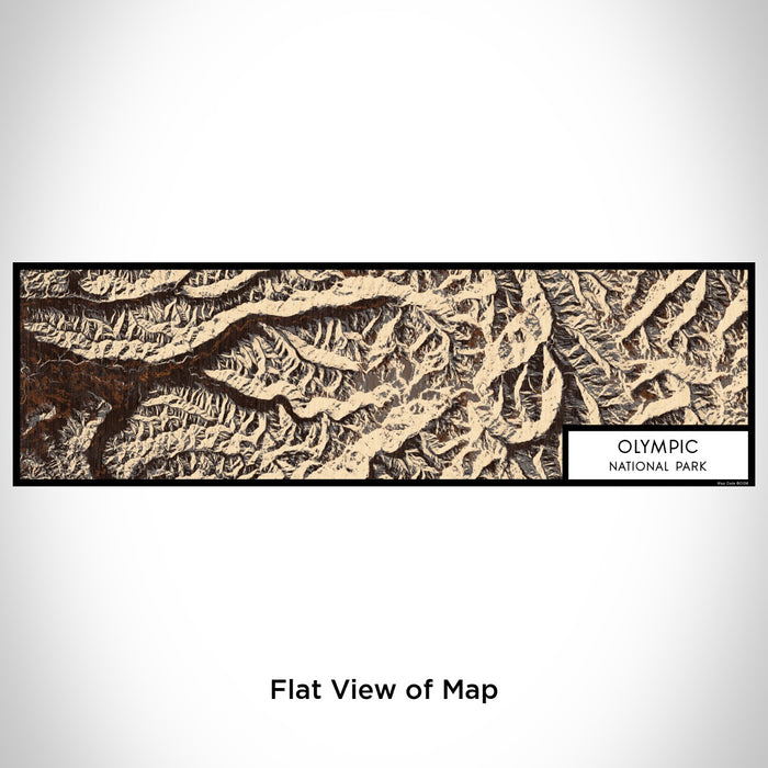 Flat View of Map Custom Olympic National Park Map Enamel Mug in Ember