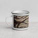 Left View Custom Olympic National Park Map Enamel Mug in Ember