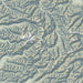 Olympic National Park Map Print in Woodblock Style Zoomed In Close Up Showing Details