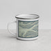 Left View Custom Olympic National Park Map Enamel Mug in Woodblock