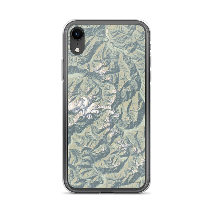 Custom Olympic National Park Map Phone Case in Woodblock