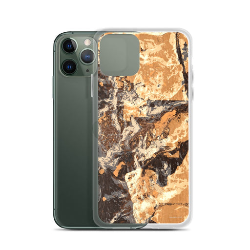 Custom Olympic Valley California Map Phone Case in Ember on Table with Laptop and Plant