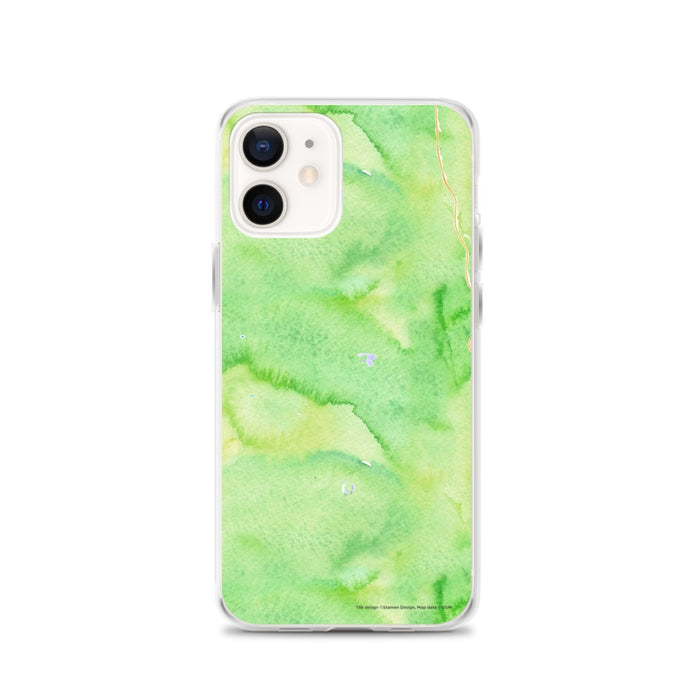 Custom Olympic Valley California Map iPhone 12 Phone Case in Watercolor