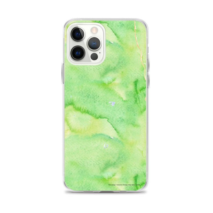 Custom Olympic Valley California Map iPhone 12 Pro Max Phone Case in Watercolor