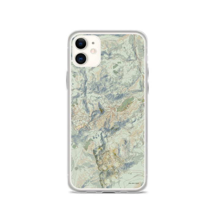 Custom Olympic Valley California Map Phone Case in Woodblock