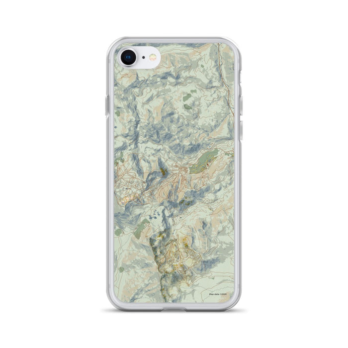 Custom Olympic Valley California Map Phone Case in Woodblock