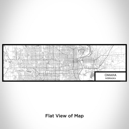 Flat View of Map Custom Omaha Nebraska Map Enamel Mug in Classic