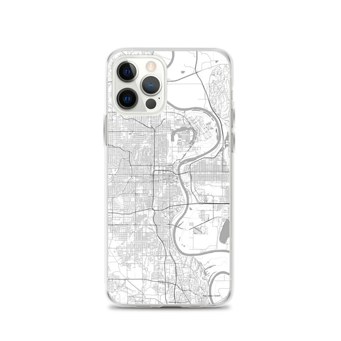 Custom Omaha Nebraska Map iPhone 12 Pro Phone Case in Classic
