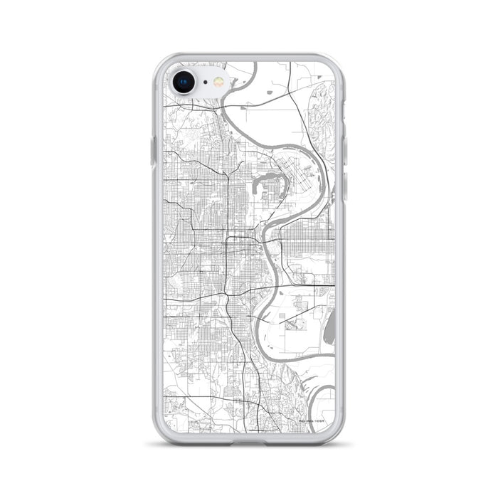 Custom Omaha Nebraska Map iPhone SE Phone Case in Classic