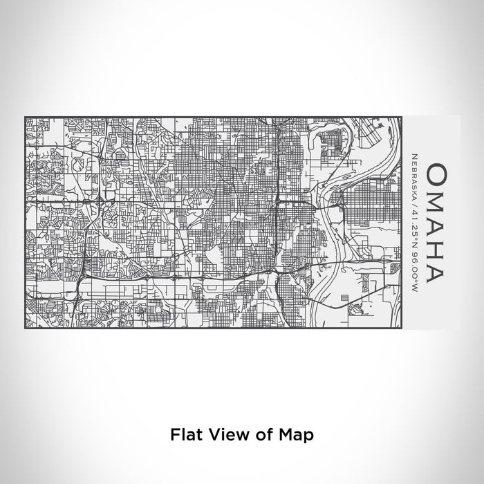 Rendered View of Omaha Nebraska Map Engraving on 17oz Stainless Steel Insulated Cola Bottle in White