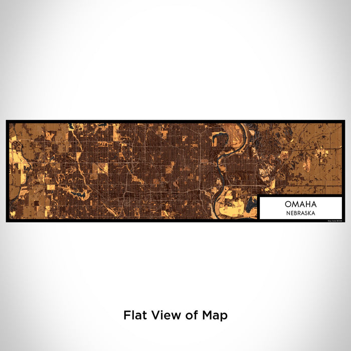 Flat View of Map Custom Omaha Nebraska Map Enamel Mug in Ember