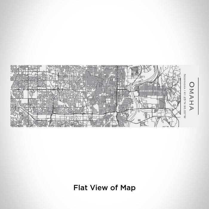 Rendered View of Omaha Nebraska Map Engraving on 10oz Stainless Steel Insulated Cup with Sliding Lid in White
