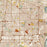 Omaha Nebraska Map Print in Woodblock Style Zoomed In Close Up Showing Details