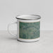 Left View Custom Omaha Texas Map Enamel Mug in Afternoon
