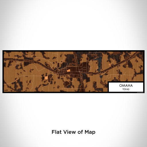 Flat View of Map Custom Omaha Texas Map Enamel Mug in Ember