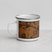 Left View Custom Omaha Texas Map Enamel Mug in Ember