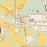 Omaha Texas Map Print in Woodblock Style Zoomed In Close Up Showing Details