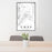 24x36 Omak Washington Map Print Portrait Orientation in Classic Style Behind 2 Chairs Table and Potted Plant