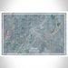Omak Washington Map Print Landscape Orientation in Afternoon Style With Shaded Background