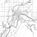 Omak Washington Map Print in Classic Style Zoomed In Close Up Showing Details