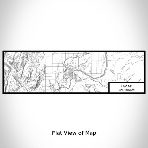 Flat View of Map Custom Omak Washington Map Enamel Mug in Classic