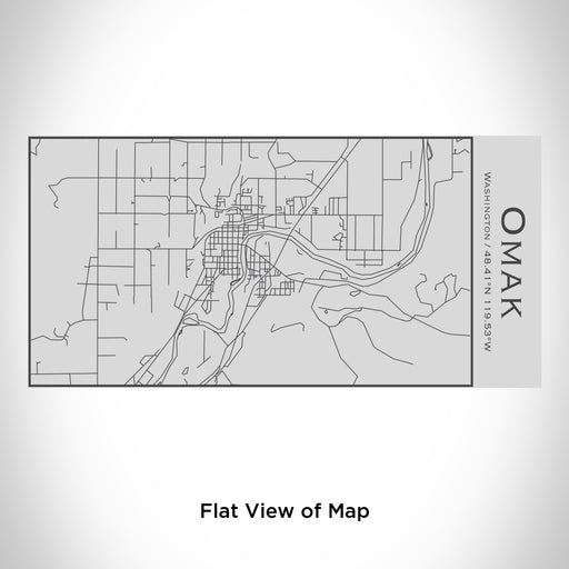Rendered View of Omak Washington Map Engraving on 17oz Stainless Steel Insulated Cola Bottle