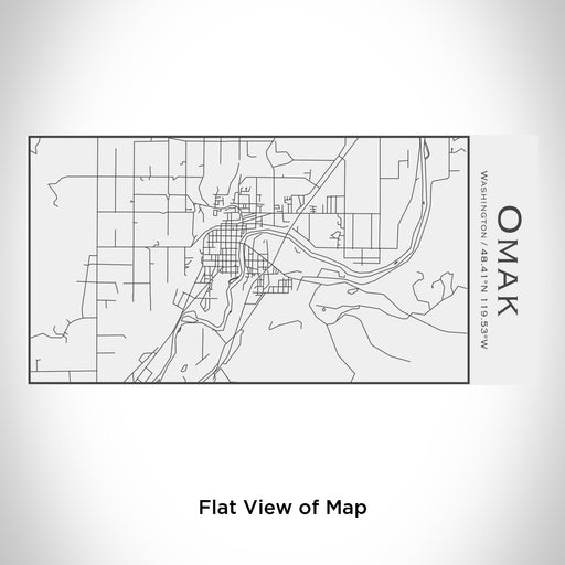 Rendered View of Omak Washington Map Engraving on 17oz Stainless Steel Insulated Cola Bottle in White