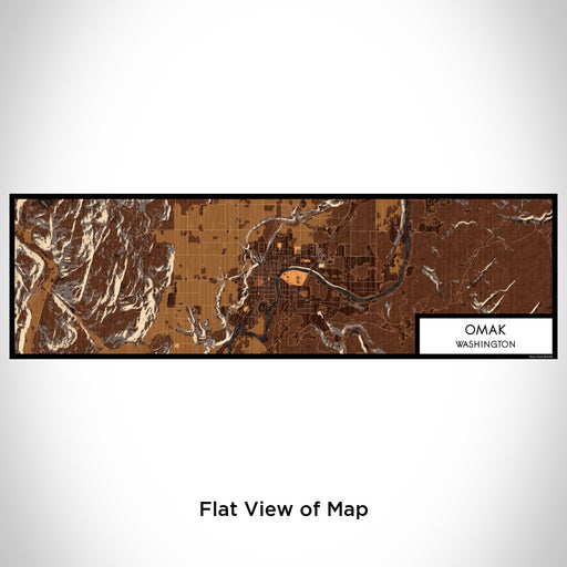 Flat View of Map Custom Omak Washington Map Enamel Mug in Ember