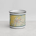 Front View Custom Omak Washington Map Enamel Mug in Woodblock