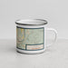 Right View Custom Omak Washington Map Enamel Mug in Woodblock