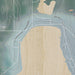 Omena Michigan Map Print in Afternoon Style Zoomed In Close Up Showing Details