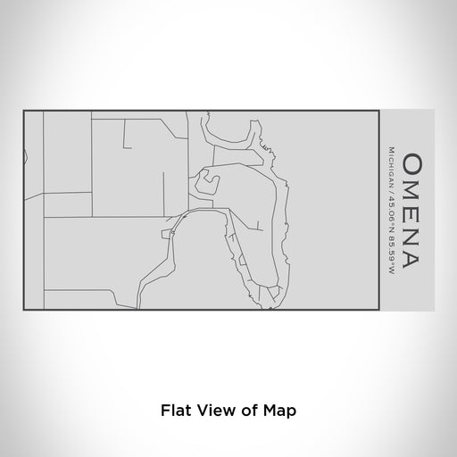 Rendered View of Omena Michigan Map Engraving on 17oz Stainless Steel Insulated Cola Bottle