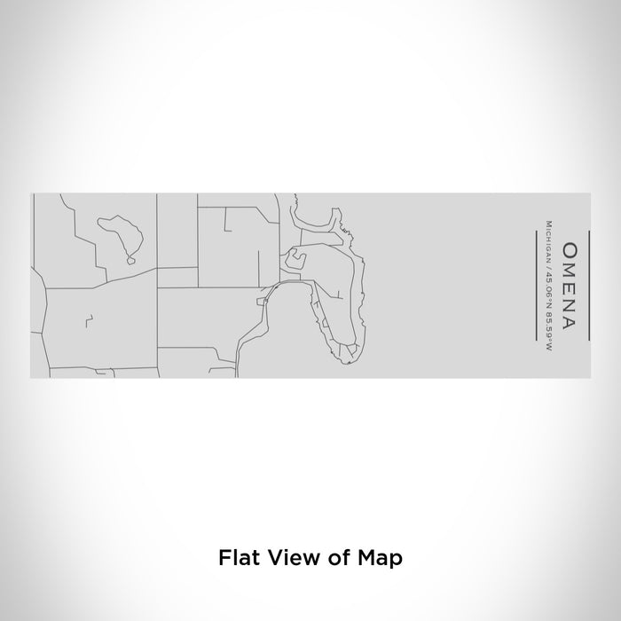 Rendered View of Omena Michigan Map Engraving on 10oz Stainless Steel Insulated Cup with Sipping Lid