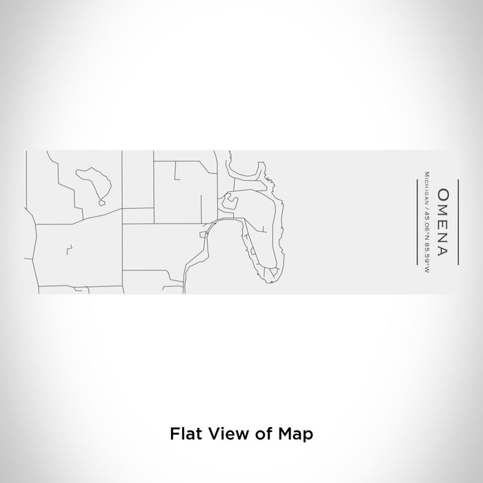 Rendered View of Omena Michigan Map Engraving on 10oz Stainless Steel Insulated Cup with Sliding Lid in White