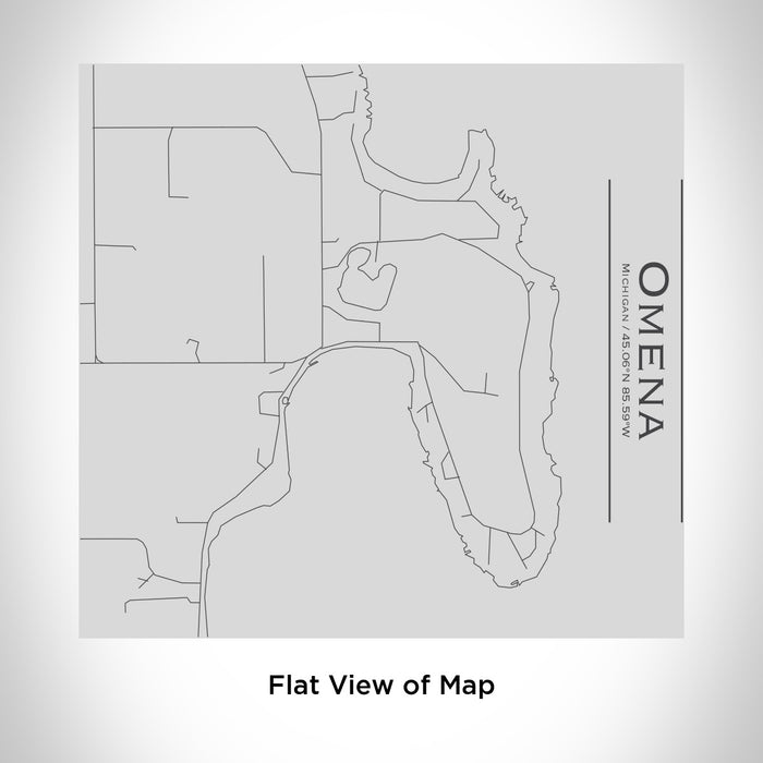 Rendered View of Omena Michigan Map Engraving on 17oz Stainless Steel Insulated Tumbler