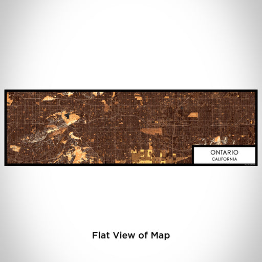 Flat View of Map Custom Ontario California Map Enamel Mug in Ember