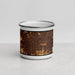 Front View Custom Ontario California Map Enamel Mug in Ember