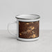 Left View Custom Ontario California Map Enamel Mug in Ember