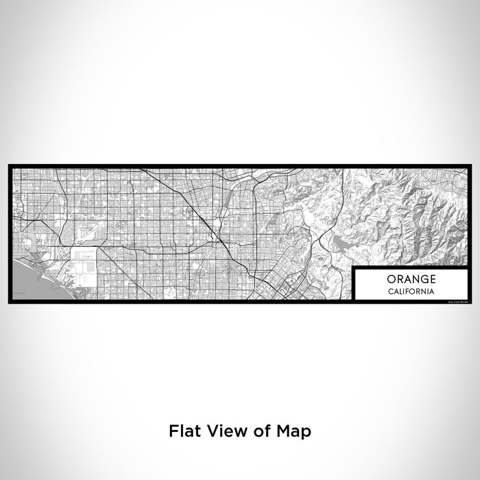 Flat View of Map Custom Orange California Map Enamel Mug in Classic