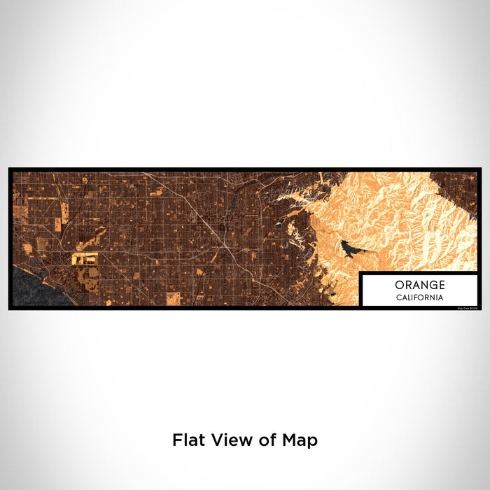Flat View of Map Custom Orange California Map Enamel Mug in Ember