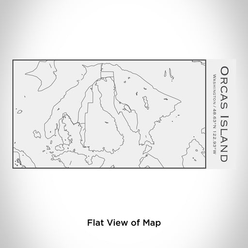 Rendered View of Orcas Island Washington Map Engraving on 17oz Stainless Steel Insulated Cola Bottle in White