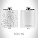 Rendered View of Orcas Island Washington Map Engraving on 6oz Stainless Steel Flask in White