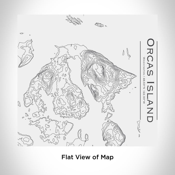 Rendered View of Orcas Island Washington Map Engraving on 17oz Stainless Steel Insulated Tumbler in White