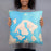 Person holding 18x18 Custom Orcas Island Washington Map Throw Pillow in Watercolor
