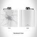 Rendered View of Ord Nebraska Map Engraving on 6oz Stainless Steel Flask in White